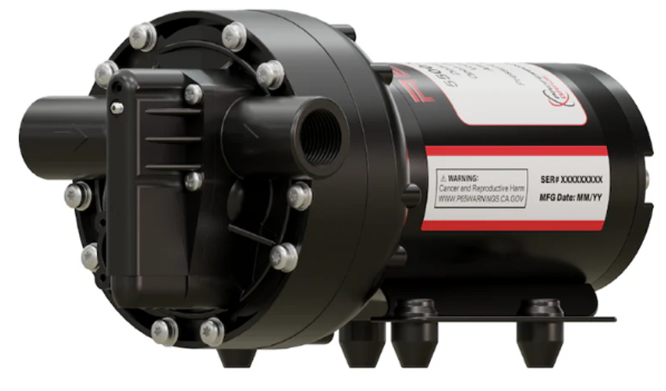 Pump 3.2GPM 1/2NPT, Demand w/2 Pin Connector, 12DC, 60PSI